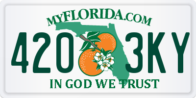 FL license plate 4203KY