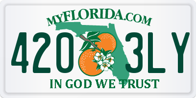 FL license plate 4203LY