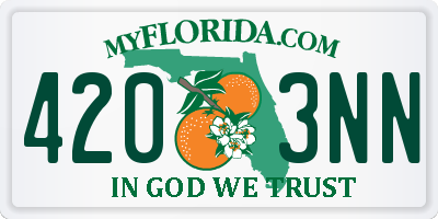 FL license plate 4203NN