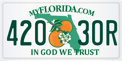 FL license plate 4203OR
