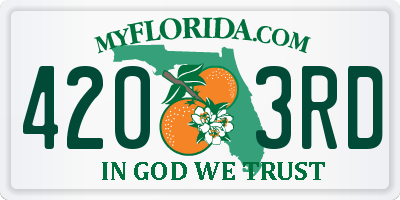 FL license plate 4203RD