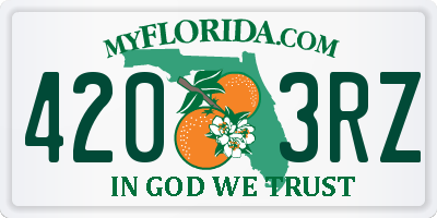FL license plate 4203RZ