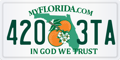 FL license plate 4203TA