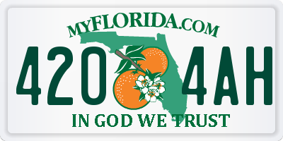 FL license plate 4204AH