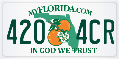 FL license plate 4204CR