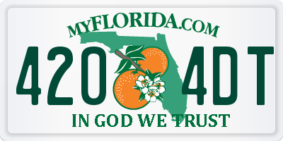 FL license plate 4204DT
