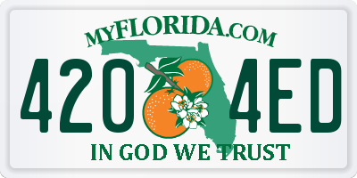 FL license plate 4204ED