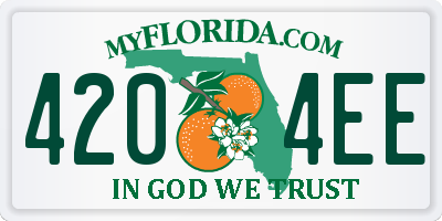 FL license plate 4204EE
