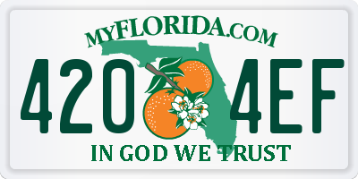 FL license plate 4204EF