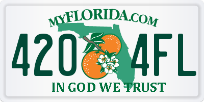 FL license plate 4204FL