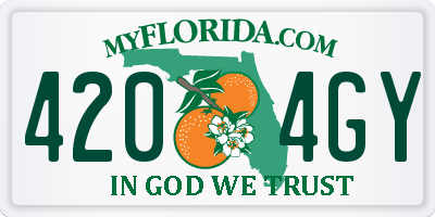 FL license plate 4204GY