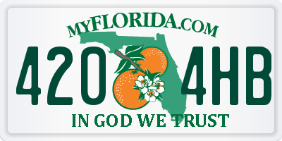 FL license plate 4204HB