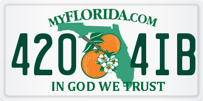 FL license plate 4204IB
