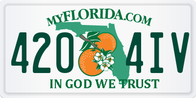 FL license plate 4204IV
