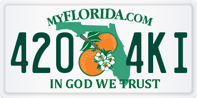 FL license plate 4204KI