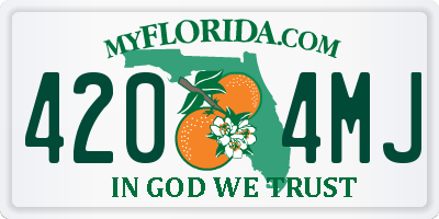 FL license plate 4204MJ