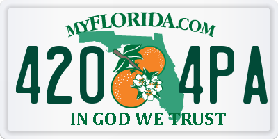 FL license plate 4204PA