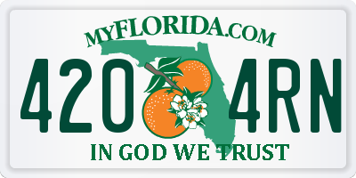 FL license plate 4204RN