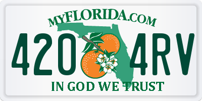 FL license plate 4204RV