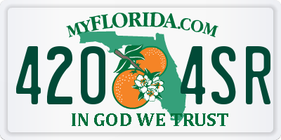 FL license plate 4204SR