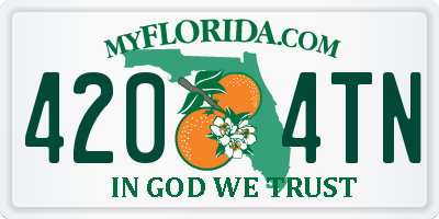 FL license plate 4204TN