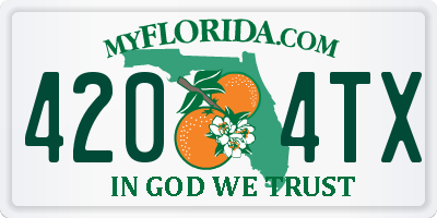 FL license plate 4204TX