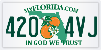 FL license plate 4204VJ