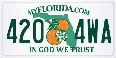 FL license plate 4204WA