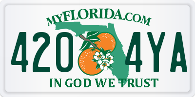 FL license plate 4204YA