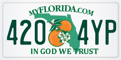 FL license plate 4204YP