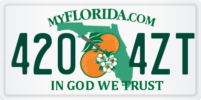 FL license plate 4204ZT
