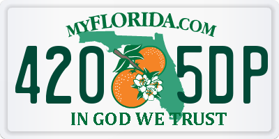 FL license plate 4205DP
