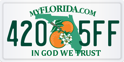 FL license plate 4205FF
