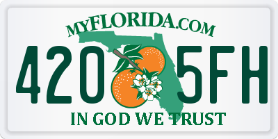 FL license plate 4205FH
