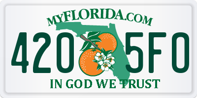 FL license plate 4205FO