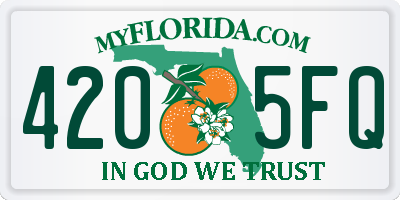 FL license plate 4205FQ