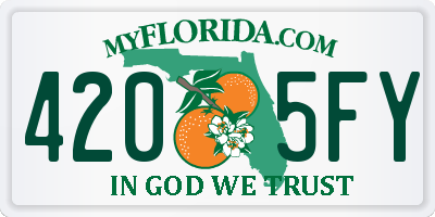 FL license plate 4205FY