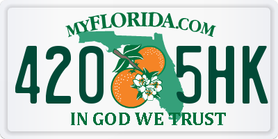 FL license plate 4205HK