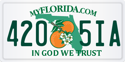 FL license plate 4205IA
