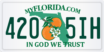 FL license plate 4205IH