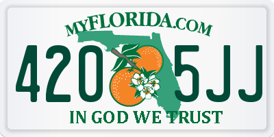FL license plate 4205JJ