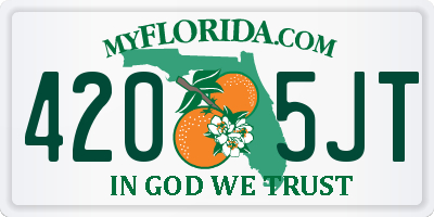 FL license plate 4205JT