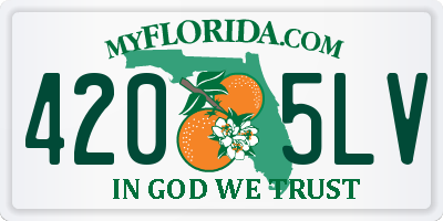 FL license plate 4205LV