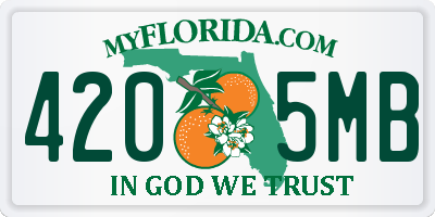 FL license plate 4205MB