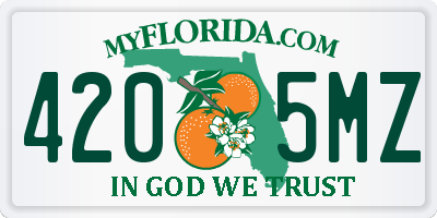 FL license plate 4205MZ