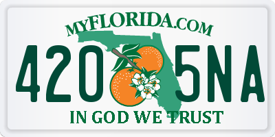 FL license plate 4205NA