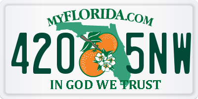 FL license plate 4205NW