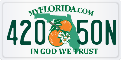FL license plate 4205ON