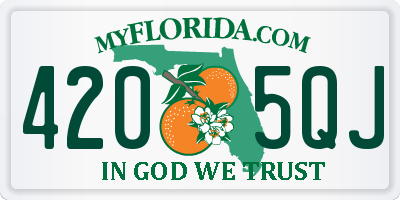 FL license plate 4205QJ