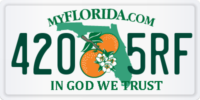 FL license plate 4205RF